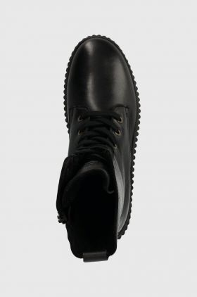 Marc O'Polo cizme de piele femei, culoarea negru, cu toc plat, izolare usoara, 30916066303134 MM2M3036