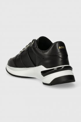 BOSS sneakers din piele Skylar culoarea negru, 50513412