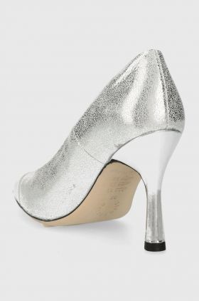 Custommade stilettos de piele Awa Twinkle culoarea argintiu, 000303014