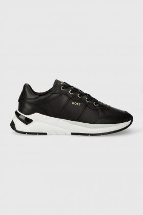BOSS sneakers din piele Skylar culoarea negru, 50513412