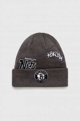 New Era caciula culoarea gri, BROOKLYN NETS