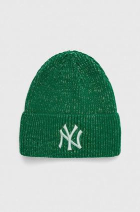 New Era caciula culoarea verde, din tricot gros, NEW YORK YANKEES