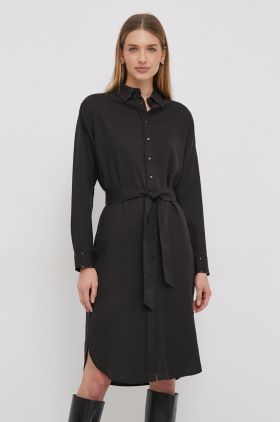 Pepe Jeans rochie AGNES culoarea negru, mini, drept