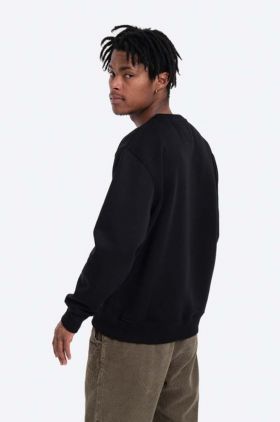 Alpha Industries bluză Basic Sweater Small Logo bărbați, culoarea negru, uni 188307.03-black