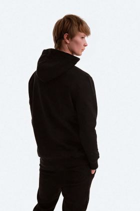 Alpha Industries bluză bărbați, culoarea negru, cu glugă, cu imprimeu 178312NP.477-black