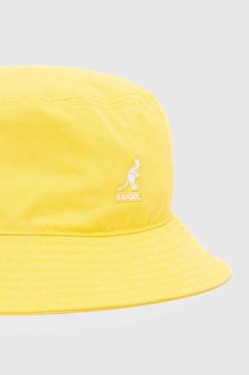 Kangol pălărie din bumbac Kapelusz Kangol Washed Bucket K4224HT WHITE culoarea galben, bumbac K4224HT-WHITE