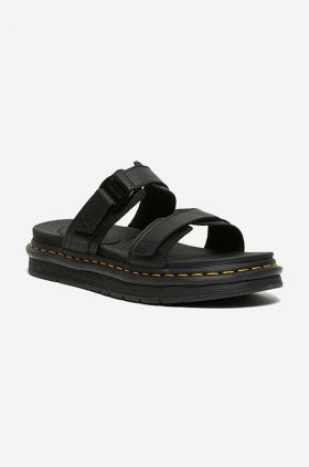 Dr. Martens șlapi de piele Chilton bărbați, culoarea negru 25766001-BLACK