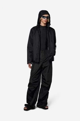 Rains geacă Fuse Jacket femei, culoarea negru, de tranziție, oversize 15400-BLACK.