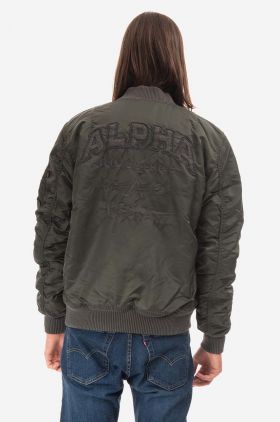 Alpha Industries geacă bomber MA-1 VF Authentic Overdyed bărbați, culoarea verde, de tranziție 108130.136-green