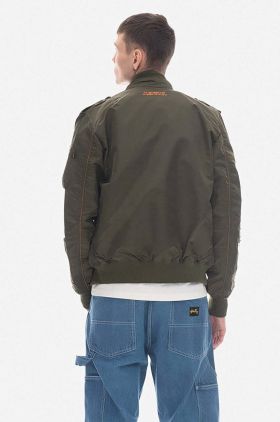 Alpha Industries geacă bomber Kurtka Alpha Industries Falcon II 156109 257 bărbați, culoarea verde, de tranziție 156109.257-green