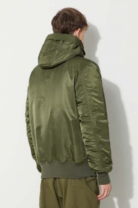 Alpha Industries geacă MA-1 Hooded bărbați, culoarea verde, de iarnă 158104.257-green