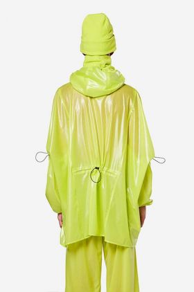 Rains geacă de ploaie Ultralight Anorak culoarea verde, de tranziție, oversize 18880.REFLELIME-REFLECTIVE