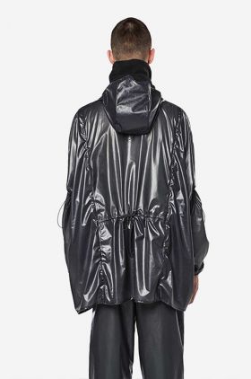 Rains geacă de ploaie Ultralight Anorak culoarea negru, de tranziție, oversize 18880.BLACK-BLACK