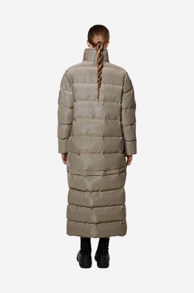 Rains geacă Extra Long Puffer Coat culoarea maro, de iarnă 1536.VELVETTAUPE-VELVET.TAU