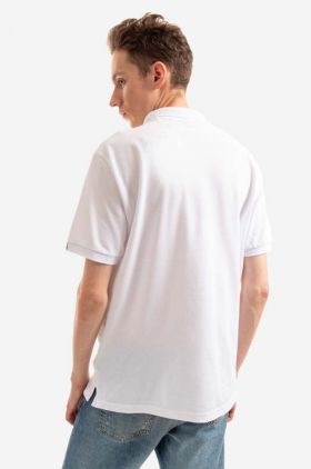 Alpha Industries polo de bumbac culoarea alb, uni 106600.09-white