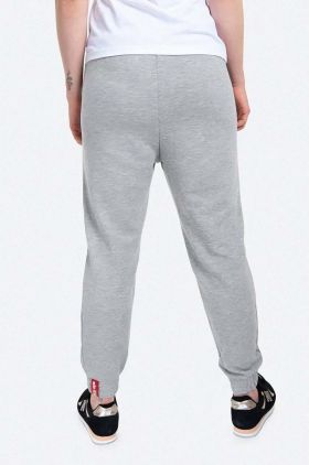 Alpha Industries pantaloni de trening culoarea gri, cu imprimeu 116051.230-grey