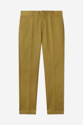 Dickies pantaloni 872 Work Pant Rec bărbați, culoarea verde, mulata DK0A4XK8KHK-KHAKI