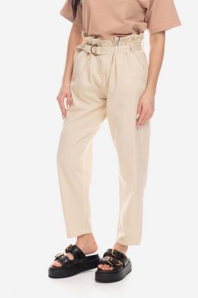 Alpha Industries pantaloni de bumbac culoarea bej, drept 136023.578-beige