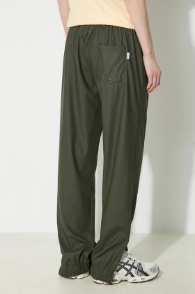 Rains pantaloni impermeabili 18560-GREEN Rain Pants Regular culoarea verde, drept, medium waist