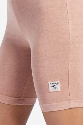 Reebok Classic pantaloni scurți  Cancor femei, culoarea roz, uni, medium waist H49237-pink