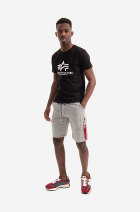 Alpha Industries pantaloni scurți X-Fit Cargo Short bărbați, culoarea gri, melanj 166301.17-grey