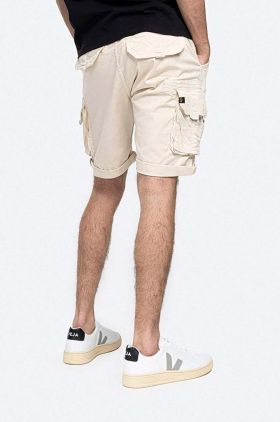 Alpha Industries pantaloni scurți din bumbac Crew Short culoarea bej 176203.578-cream