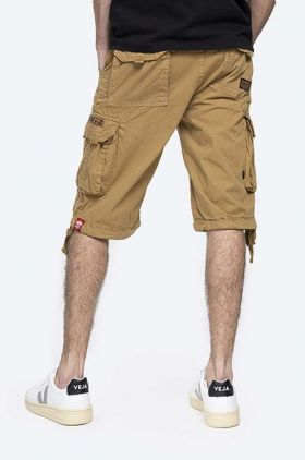 Alpha Industries pantaloni scurți din bumbac Jet Short culoarea maro 191200.13-brown