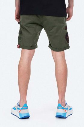 Alpha Industries pantaloni scurți din bumbac culoarea verde 116212.142-OLIWKOWY