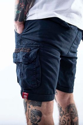 Alpha Industries pantaloni scurți din bumbac culoarea bleumarin 176203.07-navy