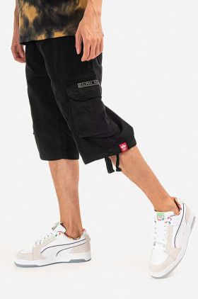 Alpha Industries pantaloni scurți din bumbac Jet Short culoarea negru 191200.03-black