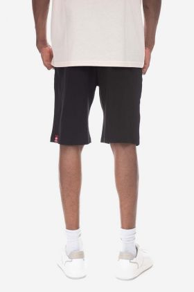 Alpha Industries pantaloni scurți din bumbac Alpha Industries Alpha Jersey Short 116366 03 culoarea negru 116366.03-black