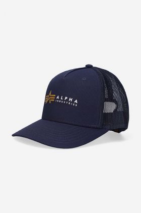 Alpha Industries șapcă culoarea bleumarin, cu imprimeu 106901.07-navy