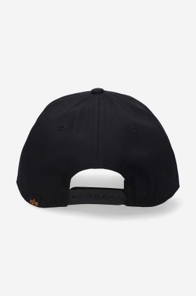 Alpha Industries șapcă de baseball din bumbac culoarea negru, cu imprimeu 126912.682-black