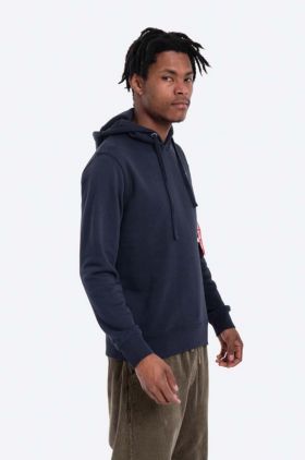 Alpha Industries bluză bluză Alpha Industries X-Fit Hoody bărbați, culoarea bleumarin, cu glugă, uni 158321.07-navy