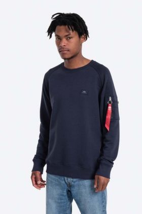 Alpha Industries bluză bluză Alpha Industries X-Fit Sweat bărbați, culoarea bleumarin, uni 158320.07-navy