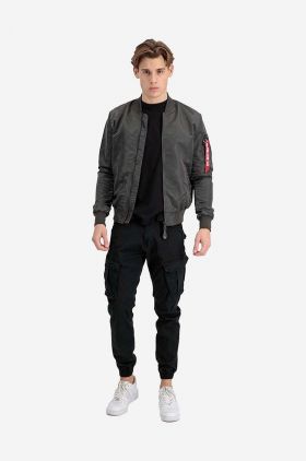 Alpha Industries geacă bomber cu două fețe MA-1 LW AOP Rainbow bărbați, culoarea gri, de tranziție 106109.136-grey