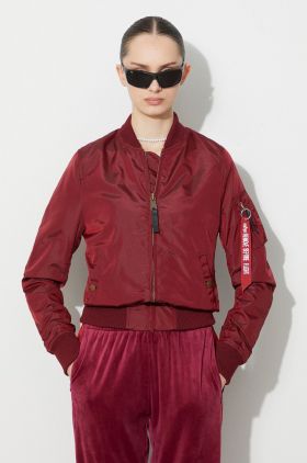 Alpha Industries geacă bomber femei, culoarea bordo, de tranziție 141041.184-maroon