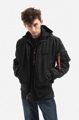 Alpha Industries geacă bomber MA-1 D-Tec SE bărbați, culoarea negru, de tranziție 133104.515-black