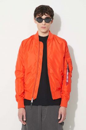 Alpha Industries geacă bomber MA-1 TT bărbați, culoarea portocaliu, de tranziție 191103.577-orange