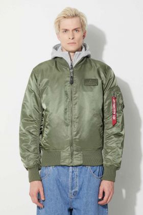 Alpha Industries geacă MA-1 D-Tec bărbați, culoarea verde, de tranziție 183110.01-green