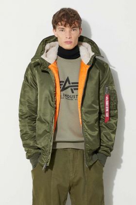 Alpha Industries geacă MA-1 Hooded bărbați, culoarea verde, de iarnă 158104.257-green