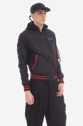 Alpha Industries geacă MA-1 TT Hood Defense 126108 03 bărbați, culoarea negru, de tranziție 126108.03-black