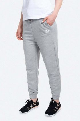 Alpha Industries pantaloni de trening culoarea gri, cu imprimeu 116051.230-grey