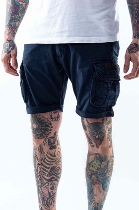 Alpha Industries pantaloni scurți din bumbac culoarea bleumarin 176203.07-navy