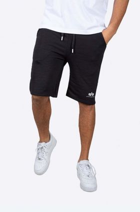 Alpha Industries pantaloni scurți din bumbac culoarea negru 116363.03-black