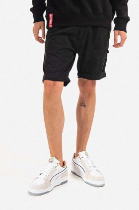 Alpha Industries pantaloni scurți din bumbac Kerosene Short 176204 03 culoarea negru 176204.03-black