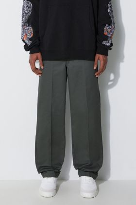 Dickies pantaloni Work bărbați, culoarea verde, drept DK0A4XK9OGX-GREEN
