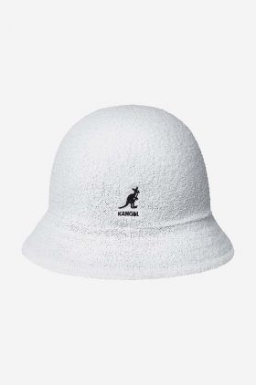 Kangol pălărie cu două fețe culoarea alb K3555.WHITE/BLACK-WHITE/BLCK