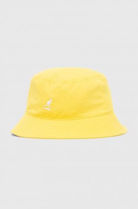 Kangol pălărie din bumbac Kapelusz Kangol Washed Bucket K4224HT WHITE culoarea galben, bumbac K4224HT-WHITE