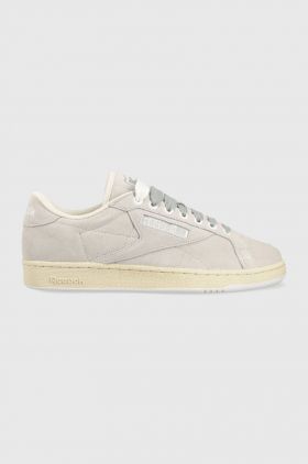 Reebok sneakers din piele întoarsă Club C Grounds culoarea gri HP6470-Grey